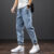 Spring Summer Black Blue Cargo Jeans Men Streetwear Denim Jogger Pants Men Baggy Harem Jean Trousers Plus Size 6XL 7XL 8XL