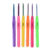 6pcs/set Multifunctional Plastic Handle Aluminum Crochet Hooks Knit Needles Metal Hook Crochet Template Kit Weave Craft