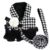 Pet dog, cat clothing, small fragrant wind, thousand bird grid traction suit, teddy bear, tank top style dog leash for walking