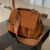 Yogodlns Autumn Winter Fleece Shoulder Bag Female Frosted Leather Crossbody Bag Retro Crossbody Bag Large Capacity Messenger Bag
