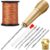 Leather Sewing Kit DIY Leather Sewing Awl Needle with Copper Handle Set Leather Canvas Tent Shoes Repairing Tool 3 Color Thread
