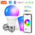 Tuya Bluetooth LED Bulbs Smart Life APP Control Dimmable 15W E27 220V RGB+CW+WW Color Change Bedroom Lamps Decorative Lights