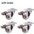 4Pcs 1-2inch Heavy Duty Furniture Caster Soft Rubber Universal Wheel Swivel Caster Roller Wheel For Platform Trolley Accessory