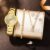 6 PCS New Luxury Love Rhinestone Jewelry Ladies Ring Necklace Earrings Bracelet Set Simple Digital Steel Strap Quartz Watch
