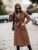 Minimalist double breasted long sleeved lapel button down woolen jacket for women Korean design fashionable and personalized