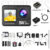 CERASTES Action Camera 5K 4K 60FPS WiFi Anti-shake Dual Screen 170┬░ Wide Angle 30m Waterproof Sport Camera with Remote Control