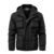 Detachable windproof hooded jacket, men’s casual waterproof multi bag cargo jacket vest suitable for outdoor activities