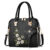 Floral Detail Shoulder Bag, Trendy Zipper Handbag For Work, Casual Crossbody Bag, Women’s Floral Decor Purse