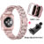 Diamond Case+With Strap For Apple Watch Ultra 2 49mm Band 45mm 41mm 42mm 38mm Stainless Steel Bracelet iWatch SE 6 7 8 9 40 44mm