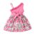Dress For Kids 1 – 6 Years old Birthday Summer  Ruffles Floral Off Shoulder Sleeveless Kids Princess Dresses Ootd For Baby Girl