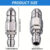 Water Jet High Pressure Sprayer Nozzle Clean Sewer 1/4″ Stainless Steel Pressure Washer Quick Plug Drain Hose Nozzle Tool