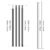 2m Telescopic Tent Poles Set of 2 Lightweight Adjustable Trekking Camping Collapsible Poles for Walking Canopy Hiking
