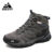 HIKEUP Winter Boot Men Outdoor Hiking Boots Suede High Top Leather Outdoor Trekking Sneakers Mens Mountain Tactical Boots