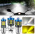 1pc H4 BA20D H6 LED Motorcycle Headlight CSP Dual Color White Yellow Hi Lo Beam Lens Fog Lamp for Motobike Scooter Running Light