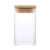 Squared Transparent Glass Storage Jar With Lid Moisture-Proof Tea Coffee Beans Container Snack Nuts Sealed Box Kitchen Organizer