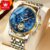 OLEVS 2859 Top Original Quartz Men’s Watches Classic Roman Scale Dial Moon Phase Waterproof Luminous Luxury Wrist Watch for Male
