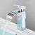 Matte Black Waterfall Basin Faucet Single Handle Mixer Hot Cold Water Basin Crane Tap For Bathroom Wash Basin Sink Mixer Tap