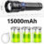 2000W 990000000LM Ultra Bright Torch Built-in 1500mah Flash Light Emergency Spotlights Long 15000M Most Powerful Led Flashlights