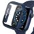 Glass+Matte Watch Cover for Apple Watch 9 8 7 6 Case 45 41 44 40mm 42mm 38mm Bumper+Screen Protector for Iwatch SE 5 4 3 2 cover
