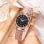 6PCS Women’s Fashion Trend Simple Star Digital Rhinestone Leather Quartz Watch Amethyst Luxury Luxury Necklace Bracelet Gift Set