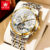 OLEVS Automatic Watch for Men Top Original Luxury Skeleton Flywheel Mechanical Wristwatches Classic Calendar Business Man Watch