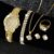 7PCS Women Watch Luxury Elegant Alloy Watch Crystal Wristwatch For Ladies Gift Quartz Watch Alloy Rhinestone Bracelet Montre