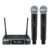 Wireless Microphone Handheld Dual Channels UHF Fixed Frequency Dynamic Mic For Karaoke Wedding Party Band Church Show