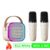 K12 Karaoke Machine Portable Bluetooth 5.3 PA Speaker System with 1-2 Wireless Microphones Home Family Singing Children’s Gifts