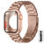 Change to Ultra Case+Band For Apple Watch 44mm 45mm Metal Stainless Steel strap for iWatch series Series 8 7 6 SE 5 4