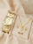NEW 5pcs Luxury Fashion Women Watch Set Alloy Strap Ladies Quartz Wristwatch Rhinestone Alloy Bracelet For Ladies Gift