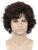 Short Brown Natural Curly Wave Hair  For Male Young Men Heat Resistant Fiber Synthetic Wigs