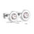 LUXUSTEEL Stainless Steel Acrylic Crystal Stud Earrings for Women Men Punk Roman Number Clear Black CZ Bling Fashion Ear Jewelry