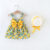 2Pcs/Set Flowers Baby Girl Dresses Summer Fashion Toddler Children Clothes Beach Smooth Dress Kid’s Costume Hat 0 To 3 Y