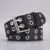 1pc Women’s Belt Trend Simple Double Hole Men Belt Punk Hip Hop Rock Style Subculture Y2K Belt Punch Free Belt for Men and Women