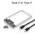 2.5 inch Hard Drive Enclosure USB 3.0/Type C to SATA III Clear External Hard Drive Case for 2.5 inch SATA SSD HDD Support UASP