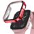 Waterproof Case for Apple Watch 7 8 9 45mm 41mm Screen Protector Glass+Cover Bumper Tempered iWatch 5 SE 6 44mm 40mm Accessories