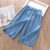 2024 New Fashion Children Wide Leg Pants Summer Casual Thin Chiffon Cropped Trousers For Teenager Girls Clothes 2 4 6 8 10 Years
