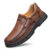 CLOHOO handmade shoes rubber sole thick bottom breathable casual leather shoes men’s Loafers classic hand-stitched men’s shoes