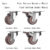 4pcs 1 1.25 1.5 2 Inch Furniture Caster Soft Rubber Universal Wheel Swivel Caster Roller Wheel For Platform Trolley Accessories