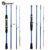 BIUTIFU Baitcasting Spinning Travel Carbon 4/5 Section Fishing Rods Casting Weight 5-20g Power Ultralight Lure Trout Mini Pole