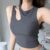 Women Tank Crop Tops Seamless Underwear Female Streetwear Hollow Tops Sexy Lingerie Sports Intimates Padded Camisole Summer