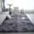 VIKAMA Silk Wool Rugs Children’s Room Living Room Bedroom Tie-Dye Non-Slip Washable Machine Washable Carpet Mats
