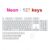 Neon Theme 127 keys PBT Keycaps XDA Profile ISO layout English Korean For Gaming RGB Mechanical Keyboard for Cherry MX Switch