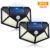 166LED Solar Light Outdoor Waterproof with Motion Sensor Solar Wall light Remote Control 3 Modes for Patio Garage Backyard light