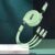 Retractable 3 in 1 Data Line Macaron Color for IPhone14 Xiaomi Macbook HUAWEI Large Round Shell Multifunction USB Charging Cable