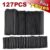 127/328pcs Heat Shrink Tube with 300W Hot Air Gun 2:1 Shrinkable Wire Shrinking Wrap Tubing Cable Connect Cover Protection DIY