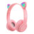 Flash Light Cute Cat Ears Wireless Headphone with Mic Control LED Kid Girl Stereo Music Helmet Phone Bluetooth Headset Gift