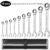 Ratcheting Combination Wrench Set,Metric Chrome Vanadium Steel Hand tool sets Universal Key Wrenches Spanner with Carrying Bag