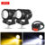 Universal Motorcycle LED Headlight Projector Lens Dual Color ATV Scooter Driving Lamp Fog Light Auxiliary Spotlight Lamp