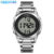 New ModelsTop Luxury Stainless Steel Strap Sport Watches Mens Waterproof Back Light Digital Wristwatch Male Alarm